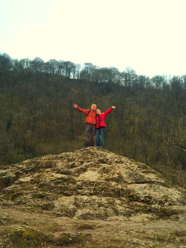 Tom and Mimi on top of a hill in Dovedale