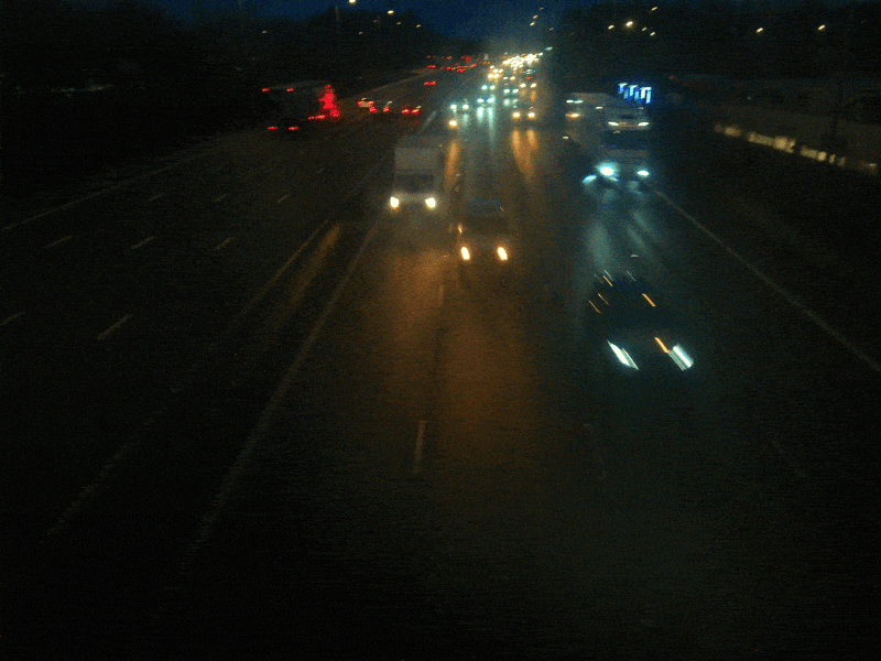 South-bound traffic on the M1.
