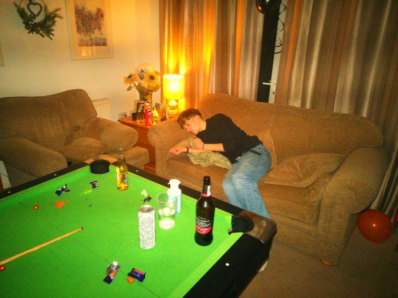 Rhys sleeping on the sofa